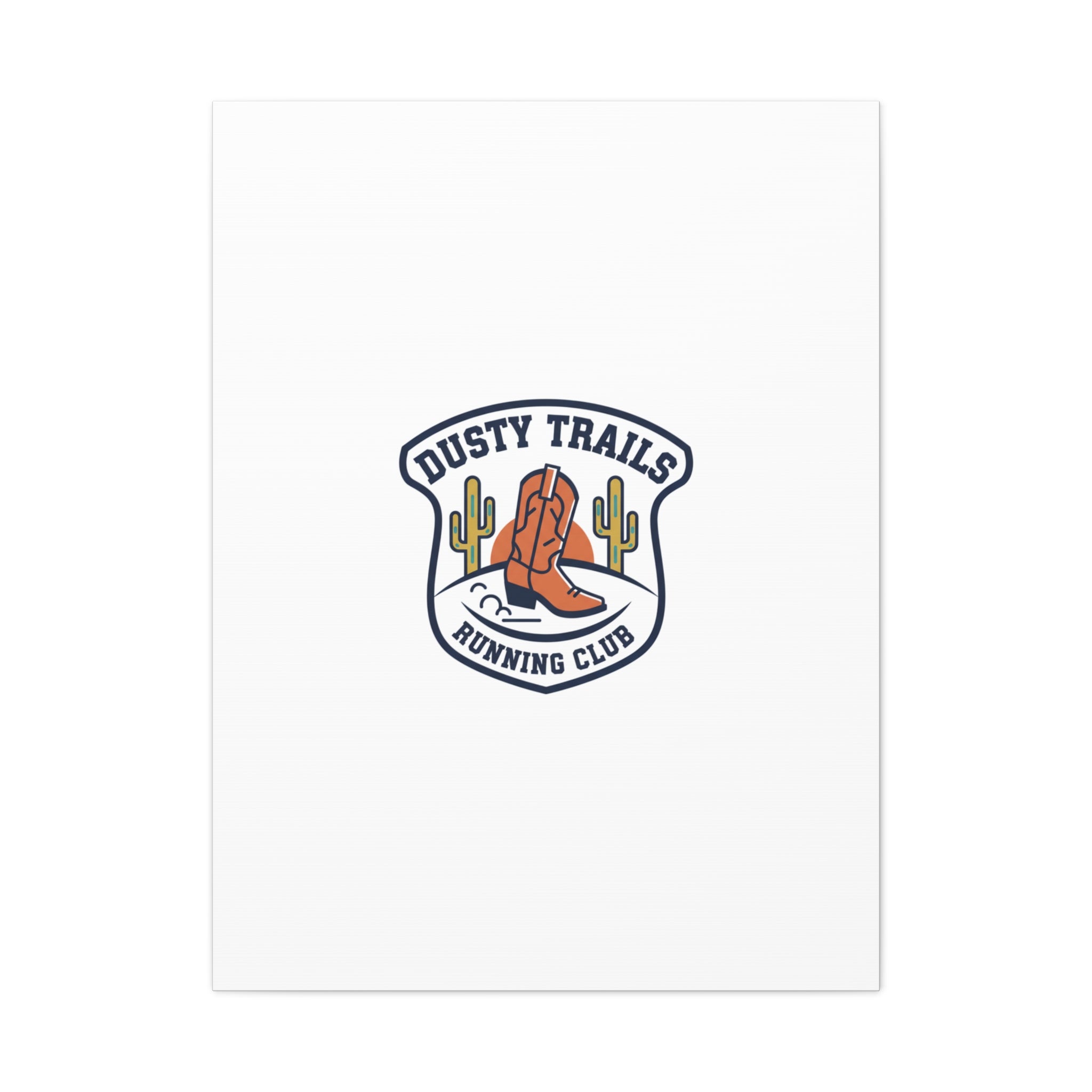 Dusty Trails Running Club Canvas | Western Badge Typography, Rustic Emblem