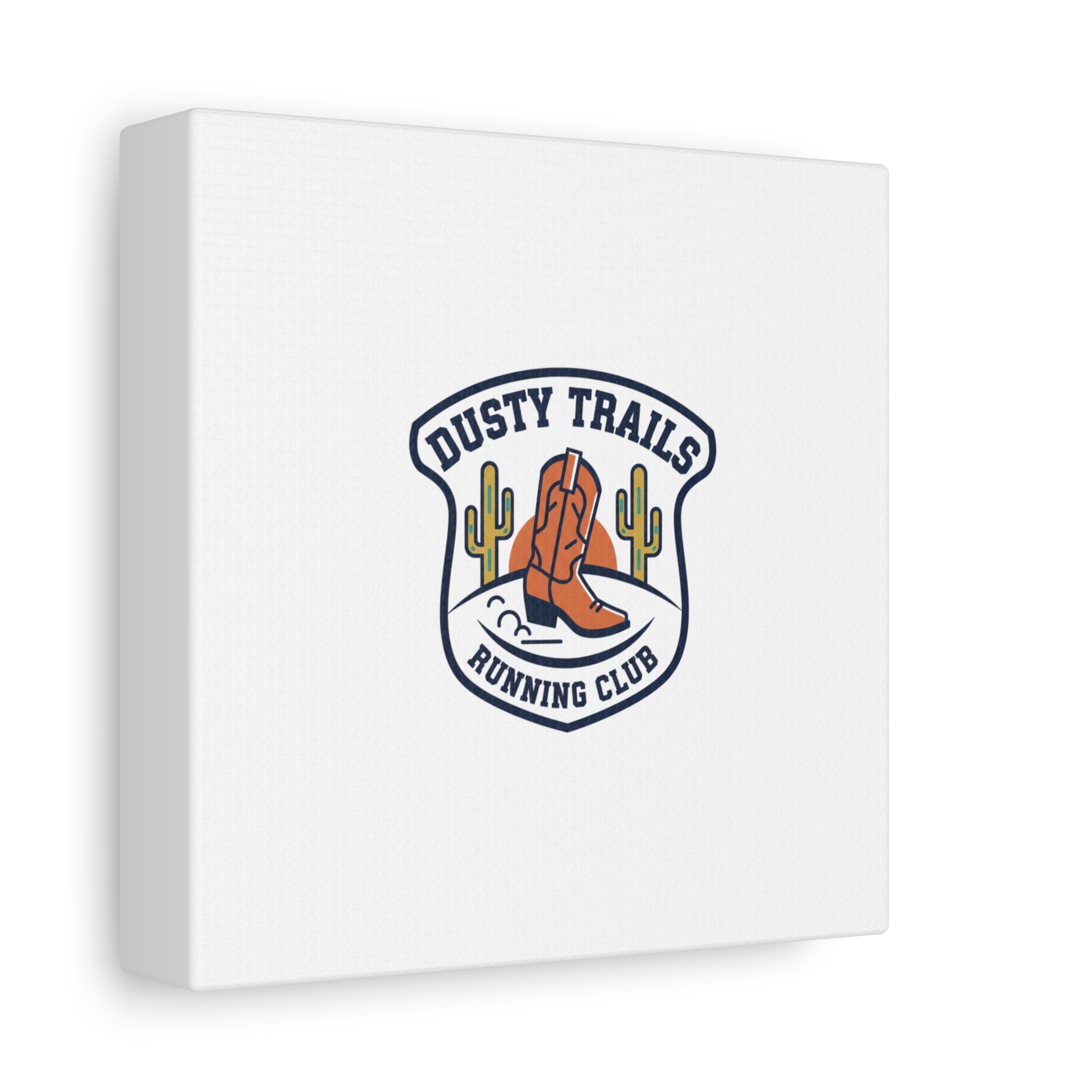 Dusty Trails Running Club Canvas | Western Badge Typography, Rustic Emblem