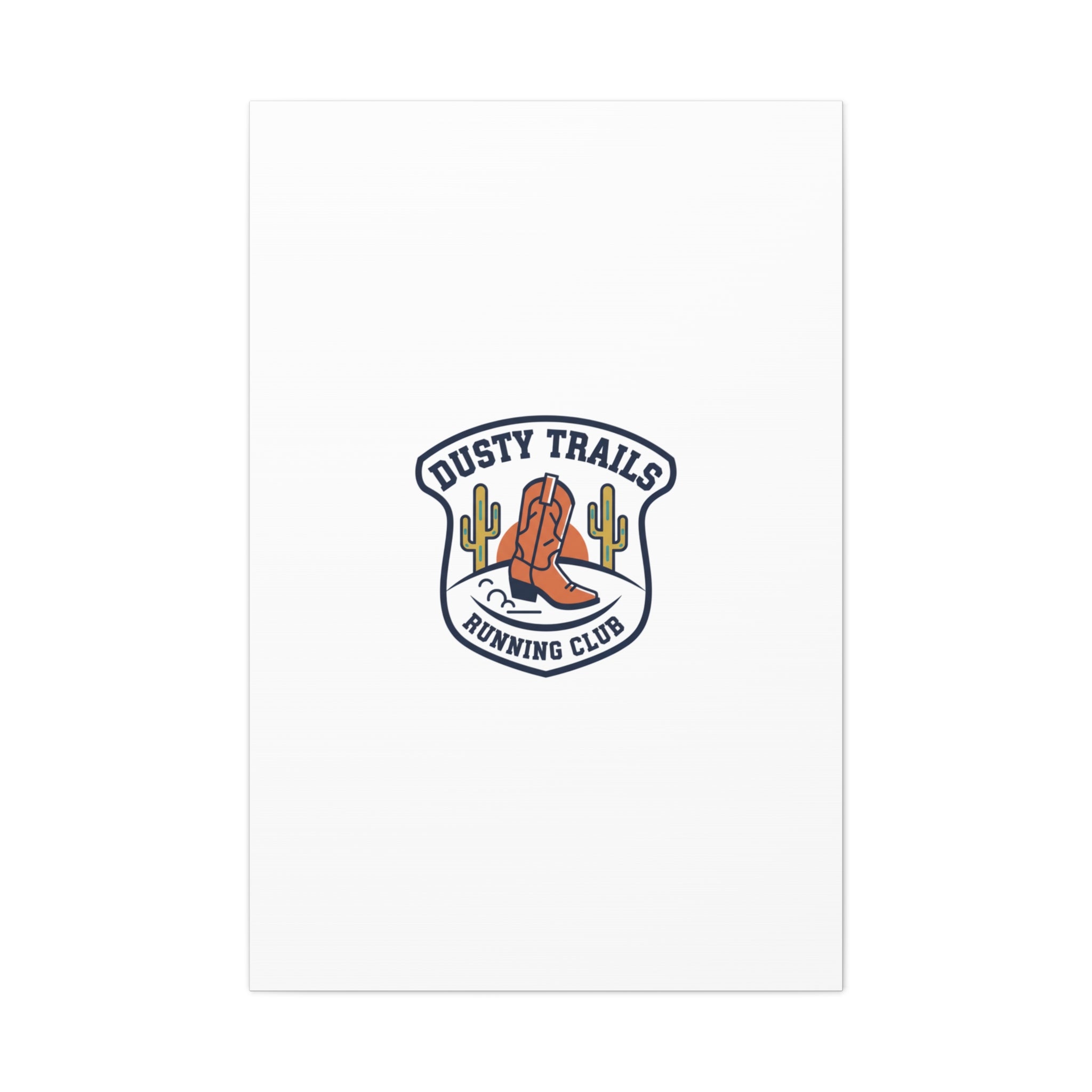 Dusty Trails Running Club Canvas | Western Badge Typography, Rustic Emblem