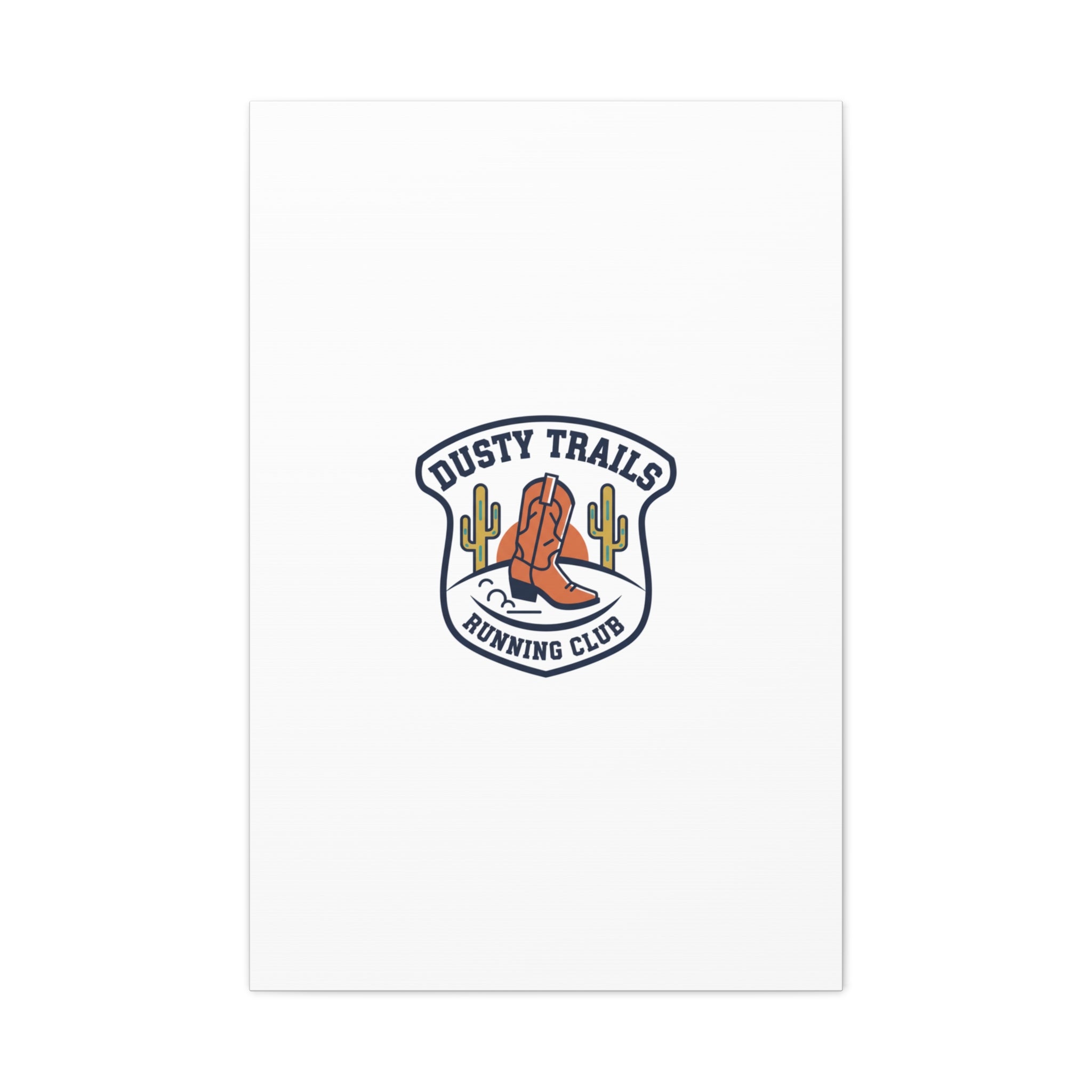 Dusty Trails Running Club Canvas | Western Badge Typography, Rustic Emblem