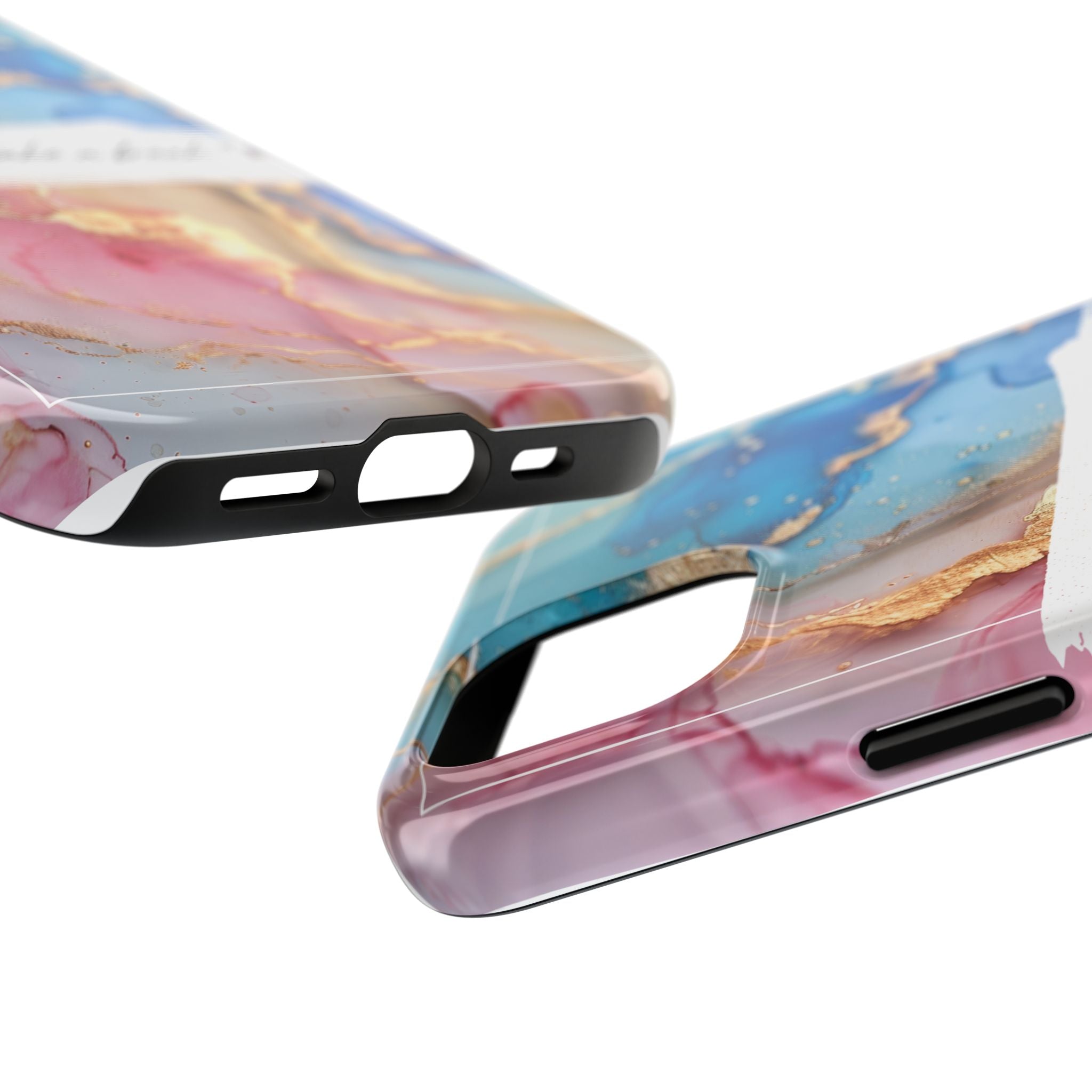 Marbled Gold Accent Tough Phone Case — "It's Okay to Take a Break" Protective Cover