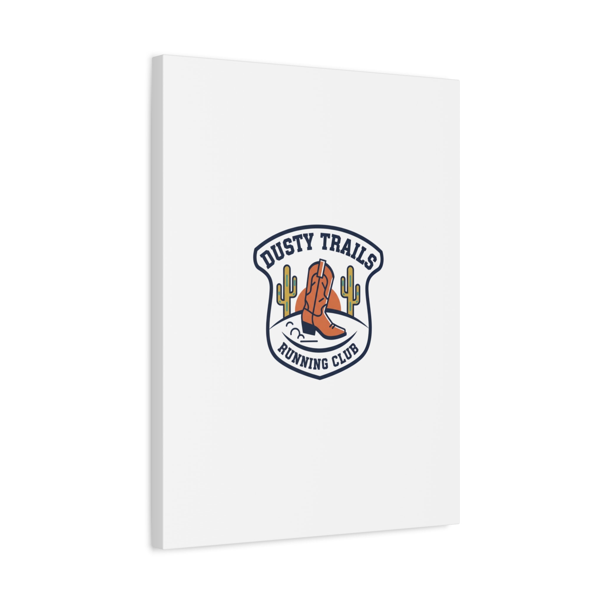 Dusty Trails Running Club Canvas | Western Badge Typography, Rustic Emblem