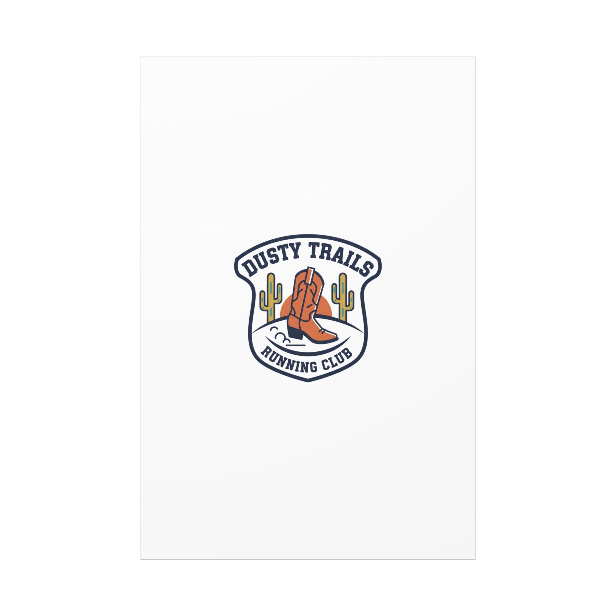 Dusty Trails Running Club Canvas | Western Badge Typography, Rustic Emblem