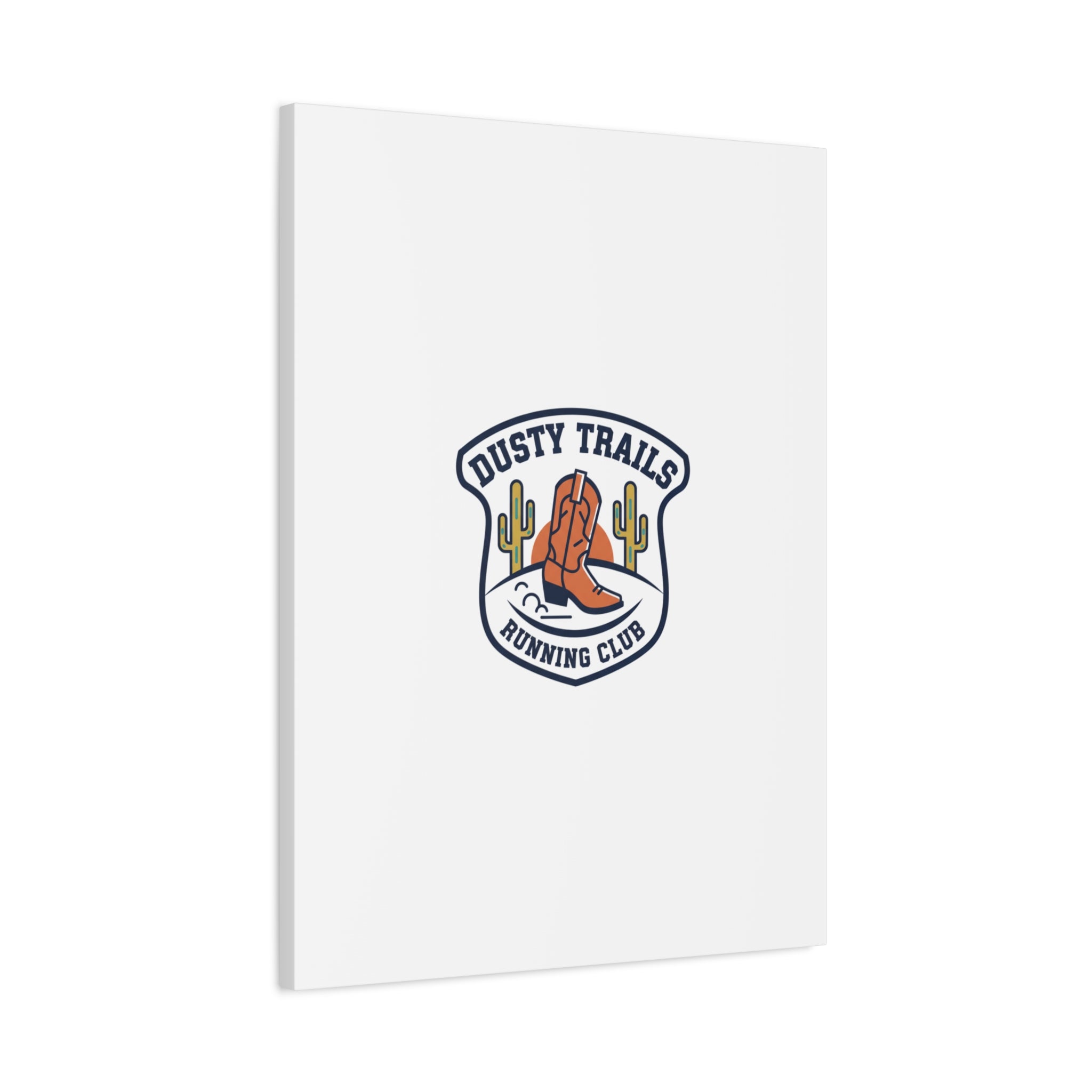 Dusty Trails Running Club Canvas | Western Badge Typography, Rustic Emblem