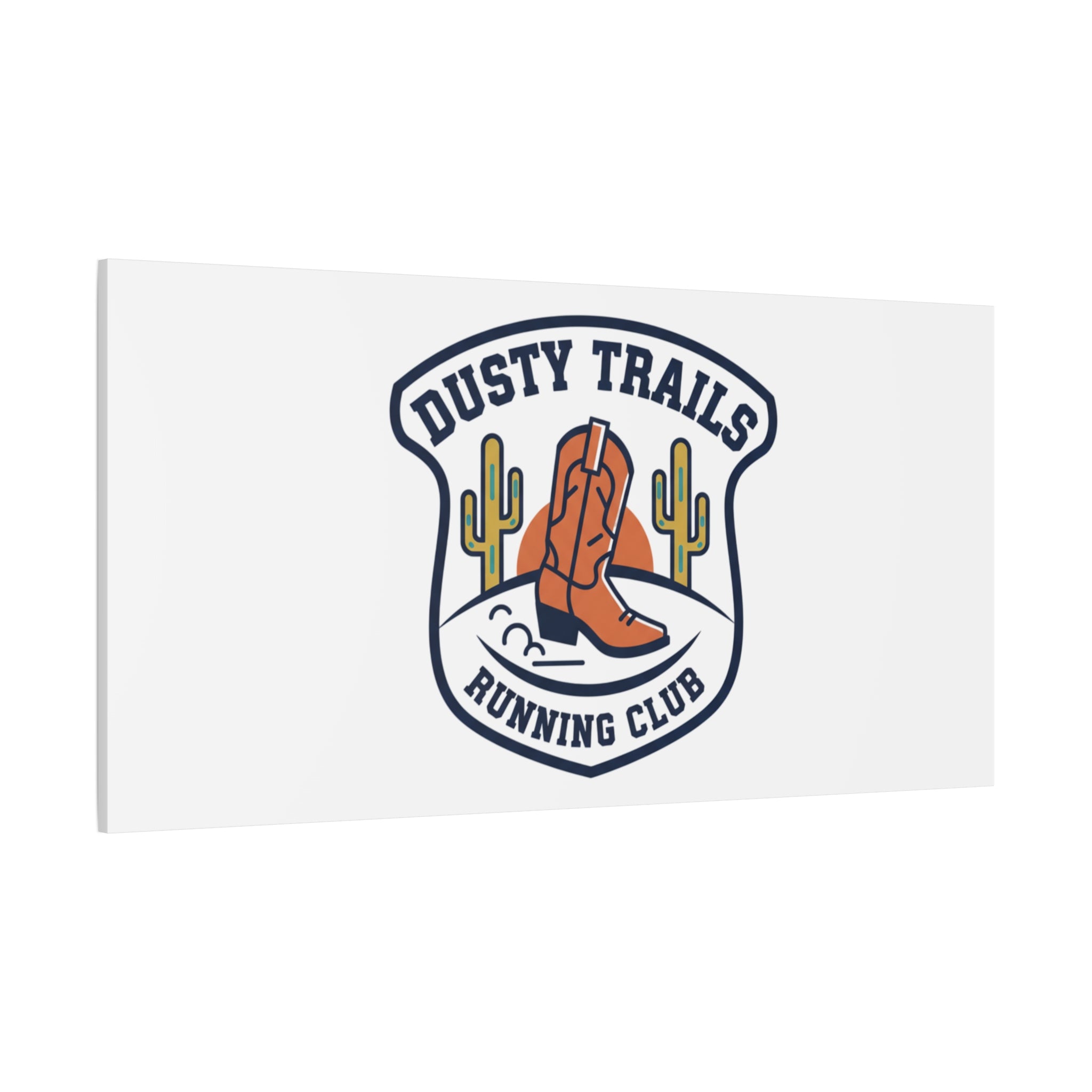 Dusty Trails Running Club Canvas | Western Badge Typography, Rustic Emblem