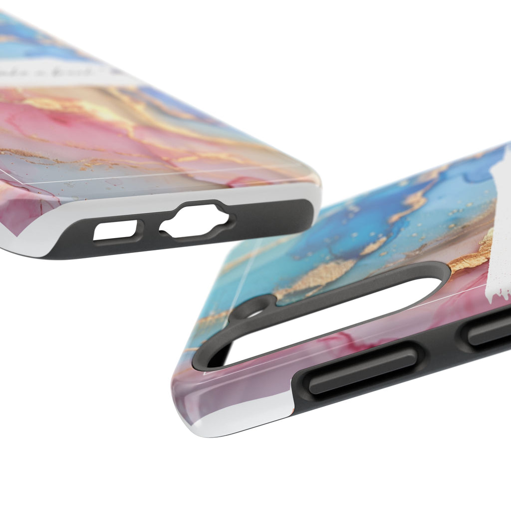 Marbled Gold Accent Tough Phone Case — "It's Okay to Take a Break" Protective Cover