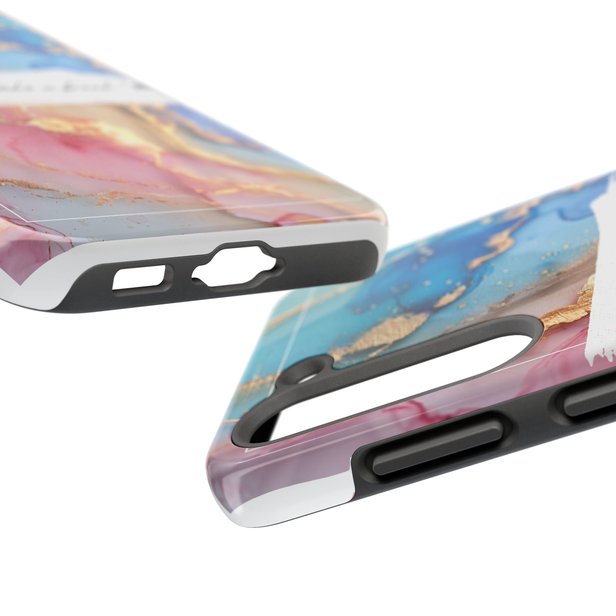 Marbled Gold Accent Tough Phone Case — "It's Okay to Take a Break" Protective Cover