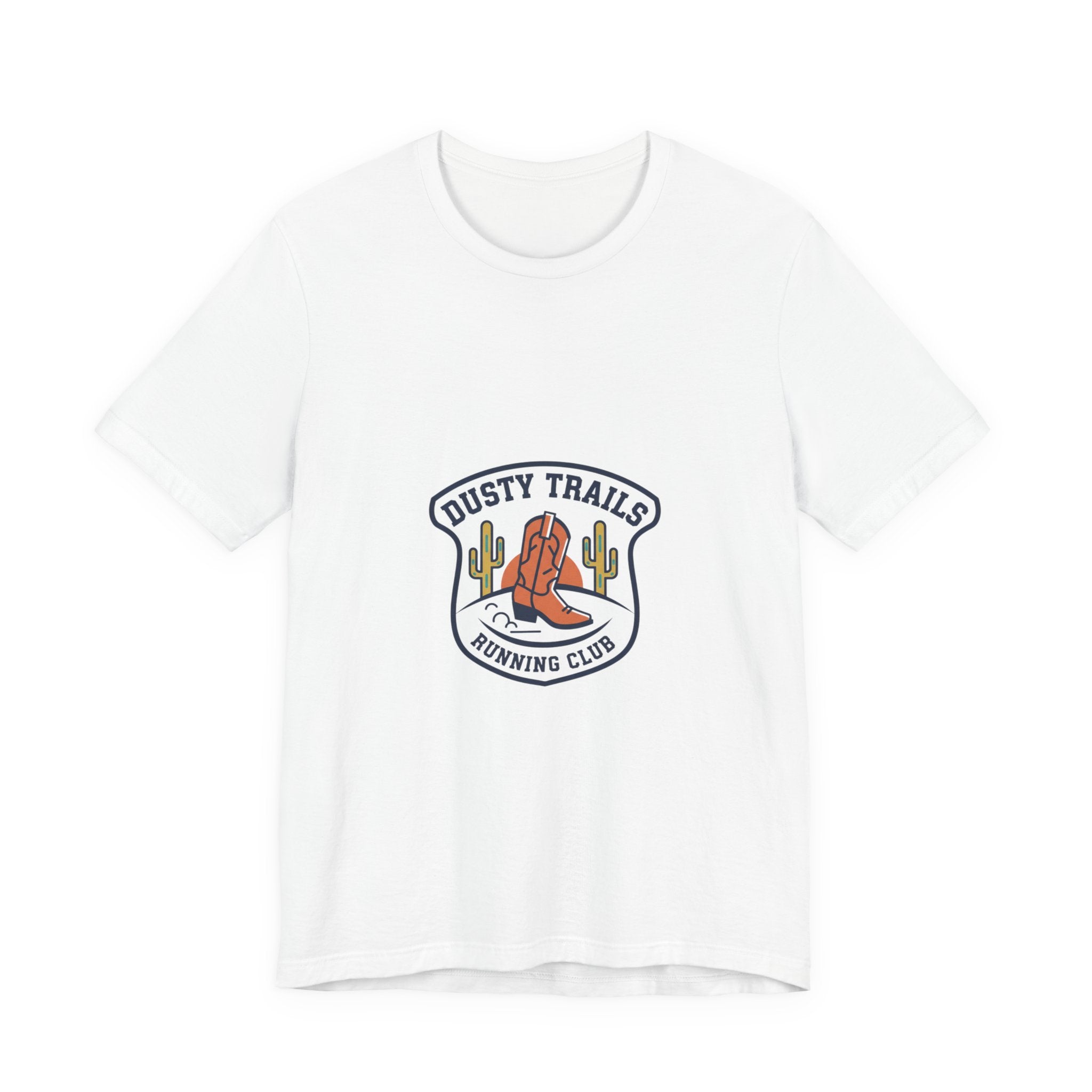 Dusty Trails Running Club Tee | Western Badge Typography, Cowboy Club Logo