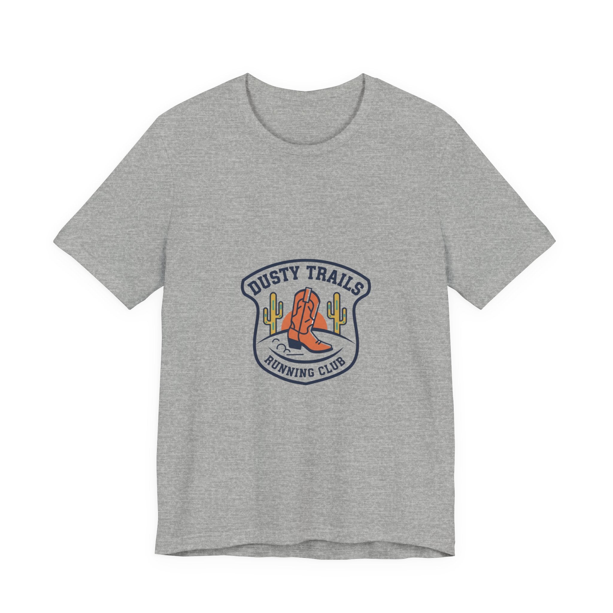 Dusty Trails Running Club Tee | Western Badge Typography, Cowboy Club Logo