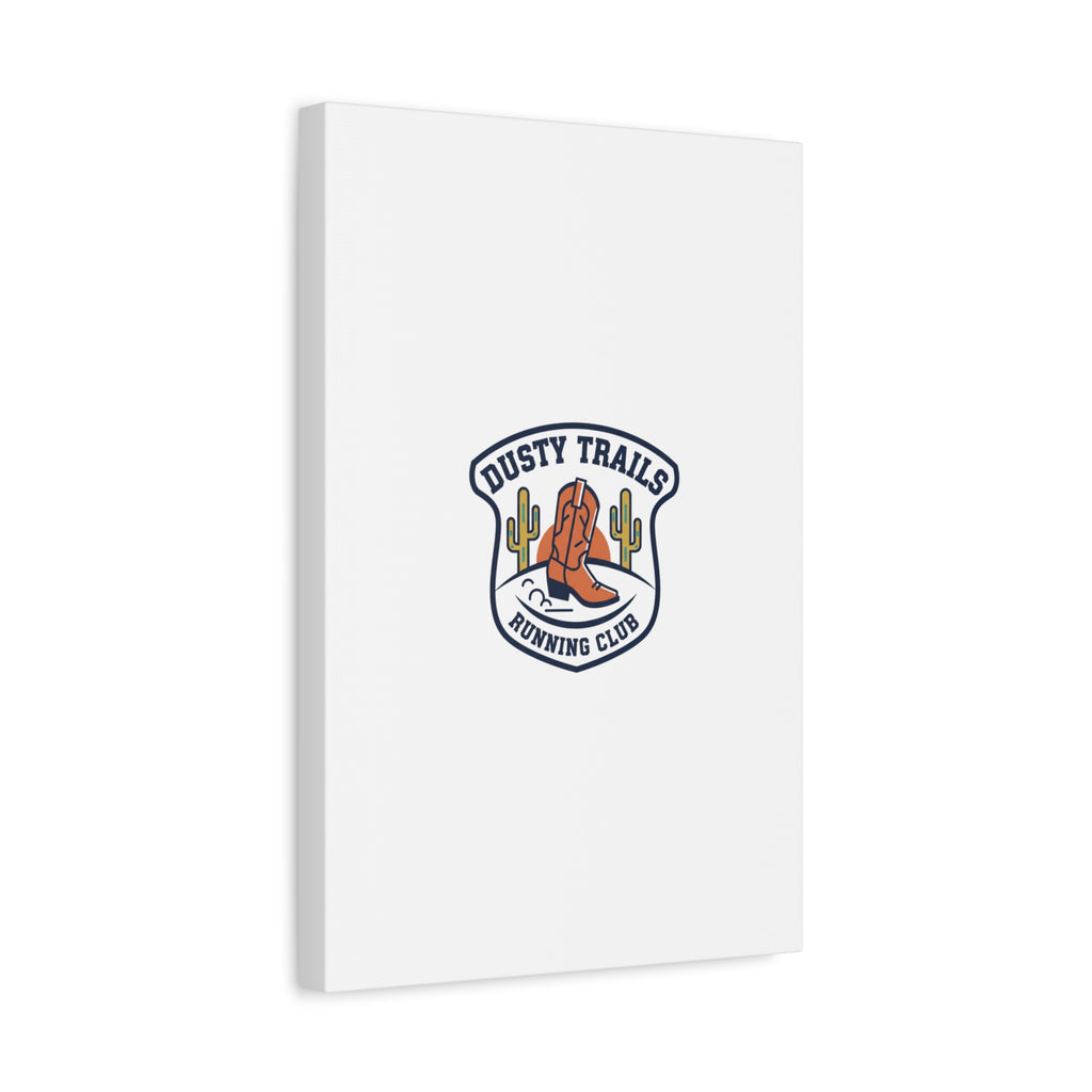 Dusty Trails Running Club Canvas | Western Badge Typography, Rustic Emblem