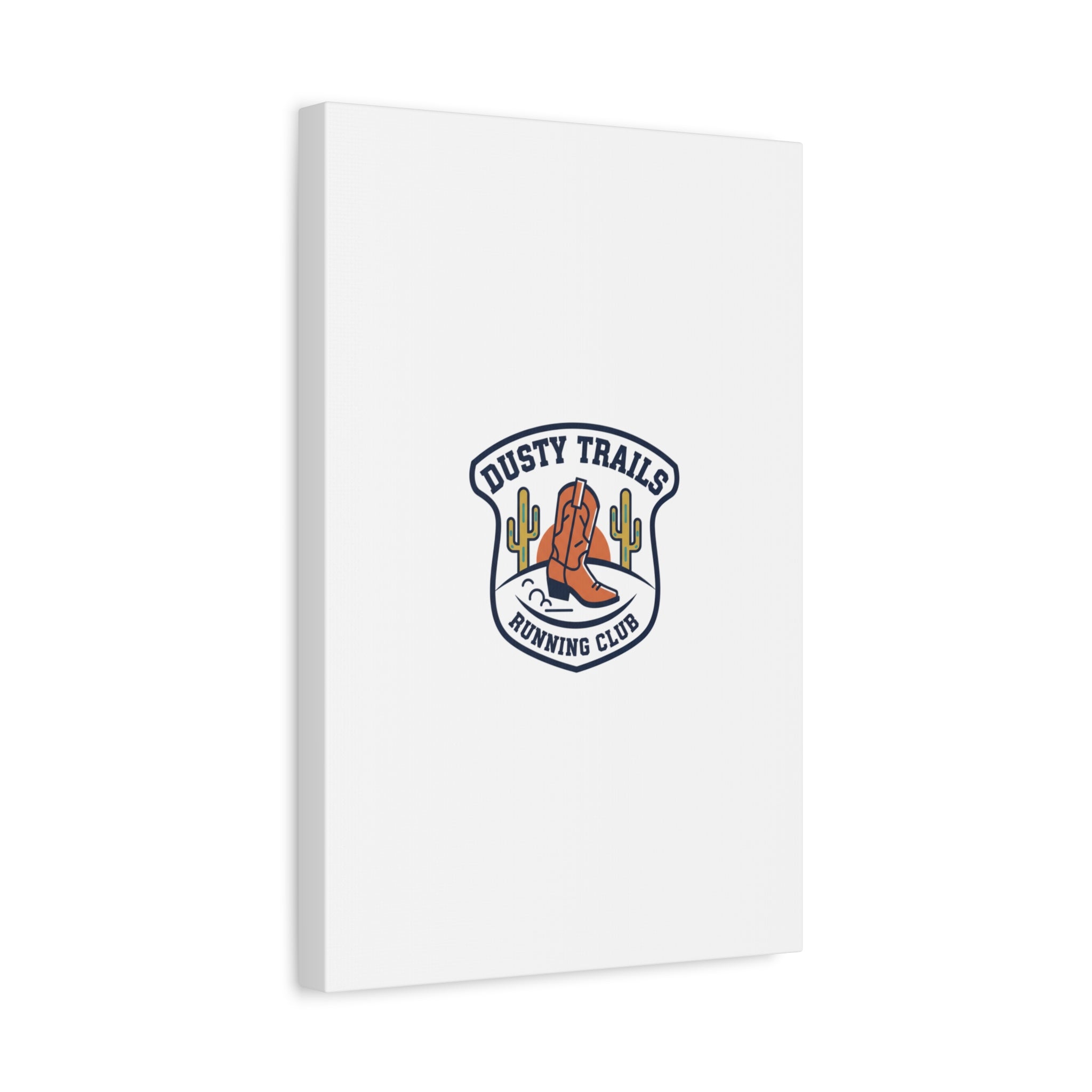 Dusty Trails Running Club Canvas | Western Badge Typography, Rustic Emblem