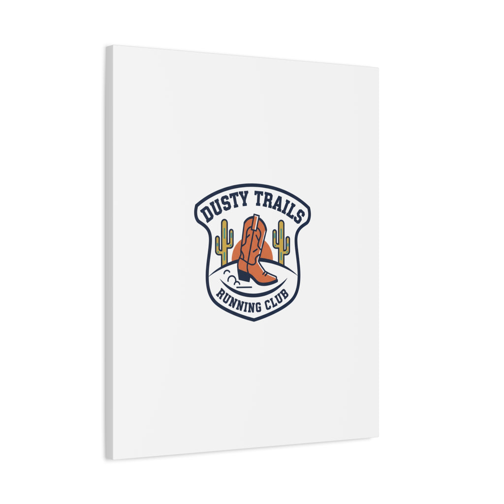 Dusty Trails Running Club Canvas | Western Badge Typography, Rustic Emblem