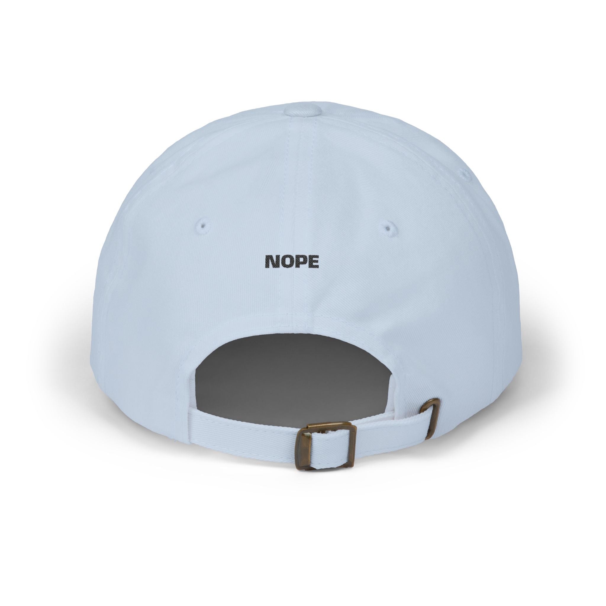 Dad Cap — "HARD PASS" Embroidered Baseball Hat ("NOPE" Back)