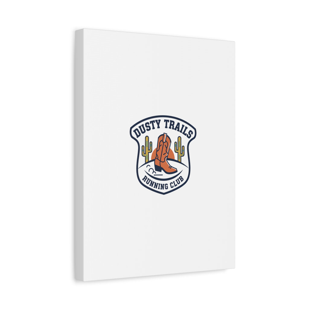 Dusty Trails Running Club Canvas | Western Badge Typography, Rustic Emblem