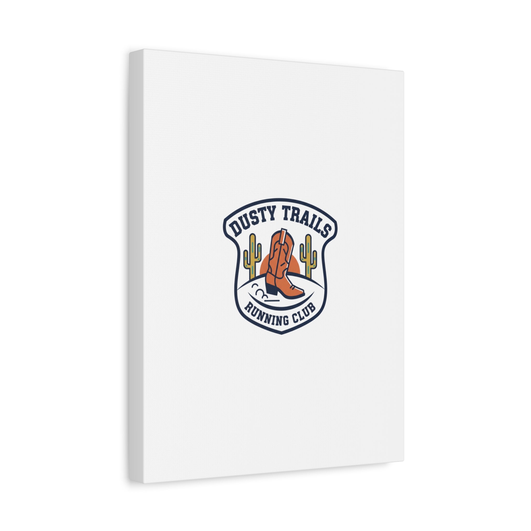 Dusty Trails Running Club Canvas | Western Badge Typography, Rustic Emblem