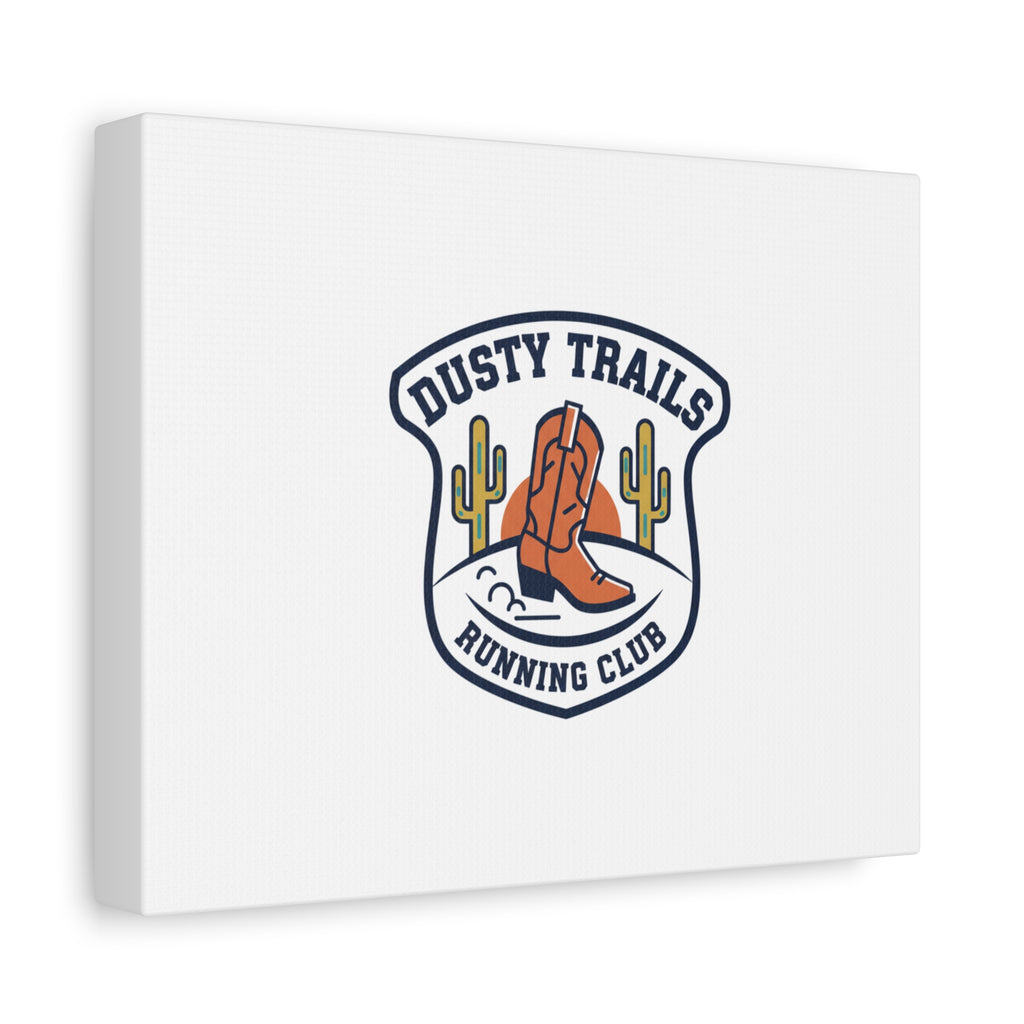 Dusty Trails Running Club Canvas | Western Badge Typography, Rustic Emblem