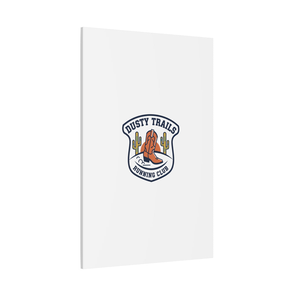 Dusty Trails Running Club Canvas | Western Badge Typography, Rustic Emblem