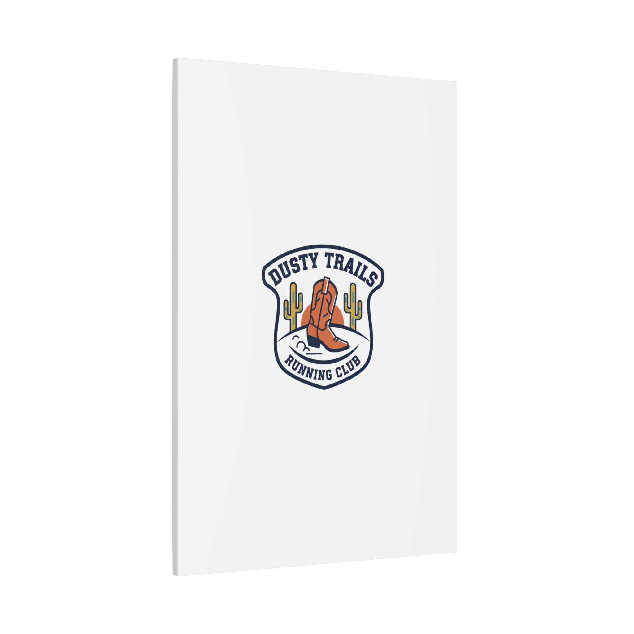 Dusty Trails Running Club Canvas | Western Badge Typography, Rustic Emblem