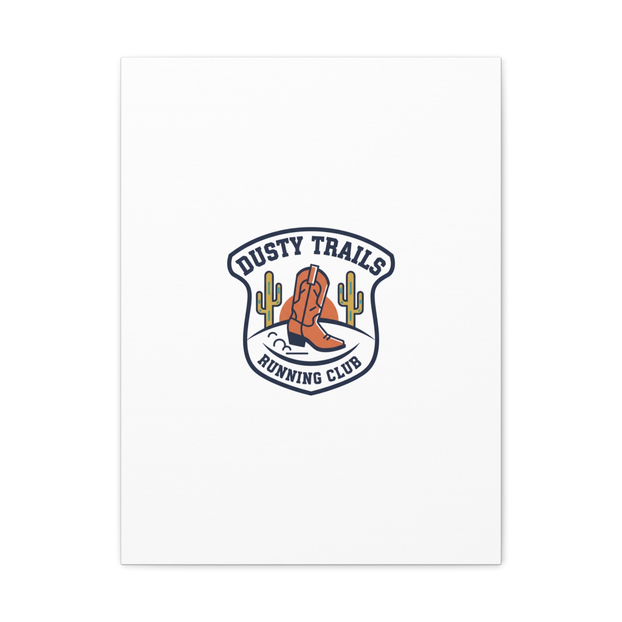 Dusty Trails Running Club Canvas | Western Badge Typography, Rustic Emblem