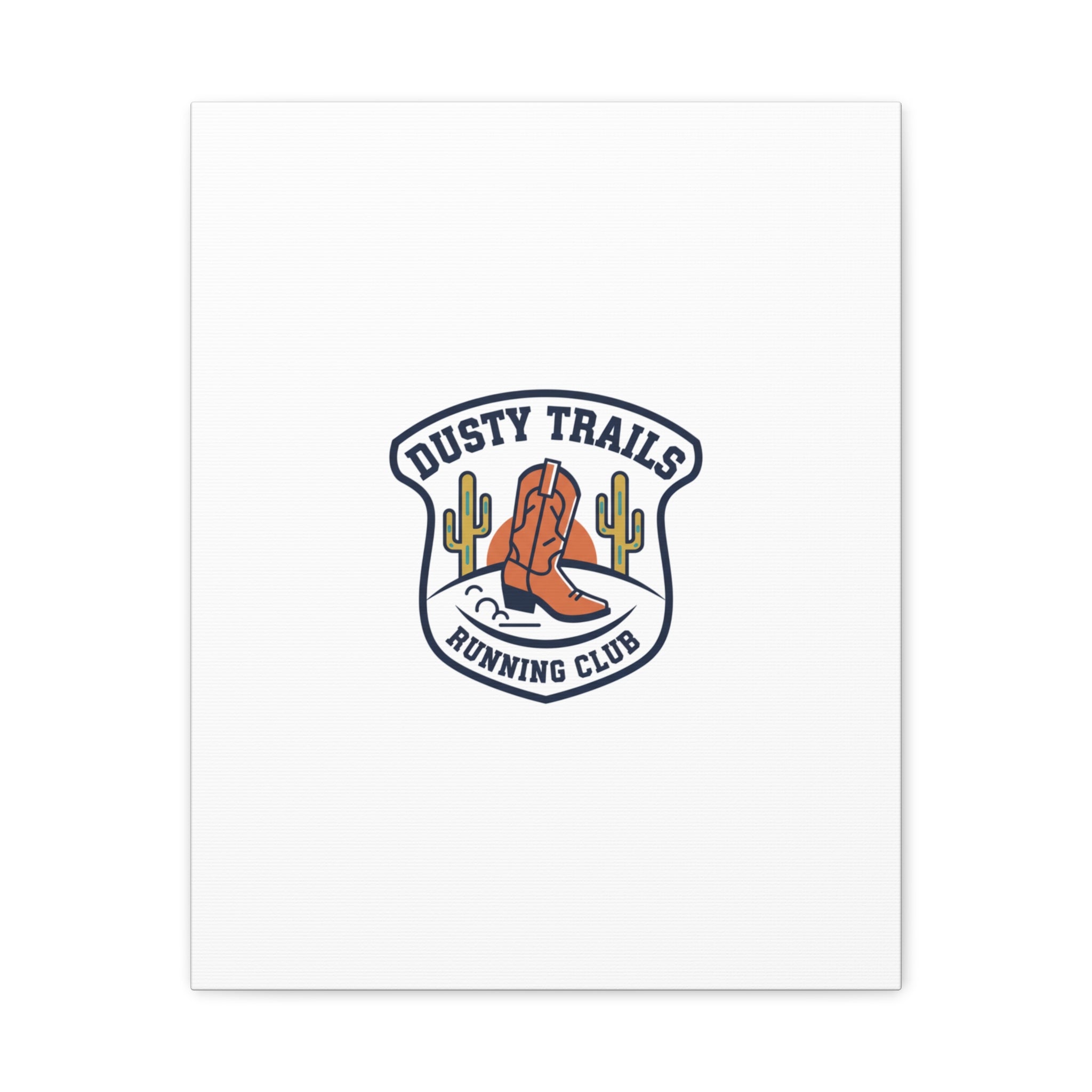 Dusty Trails Running Club Canvas | Western Badge Typography, Rustic Emblem