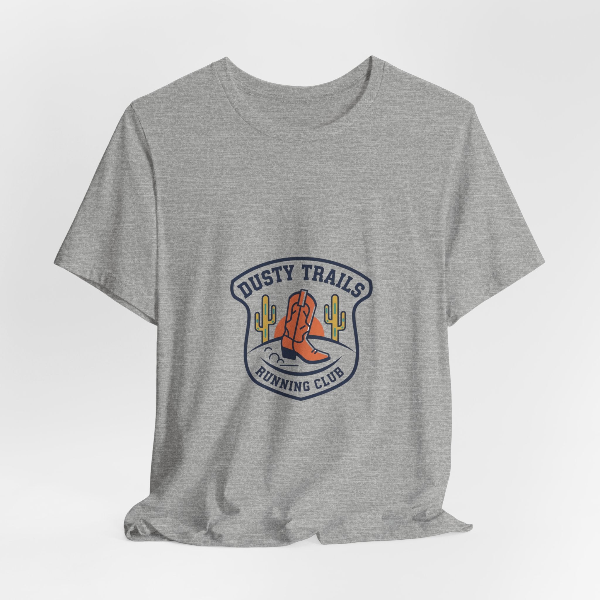 Dusty Trails Running Club Tee | Western Badge Typography, Cowboy Club Logo