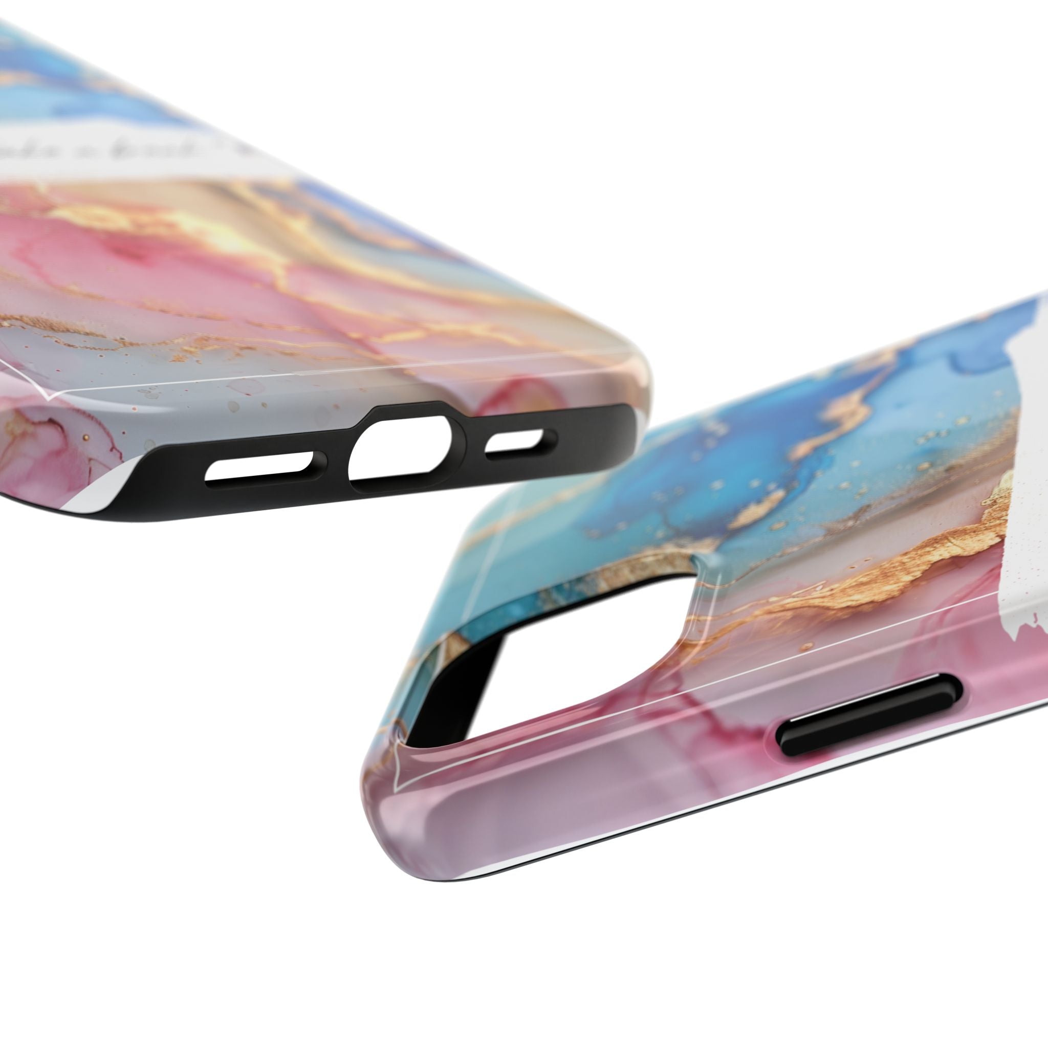 Marbled Gold Accent Tough Phone Case — "It's Okay to Take a Break" Protective Cover