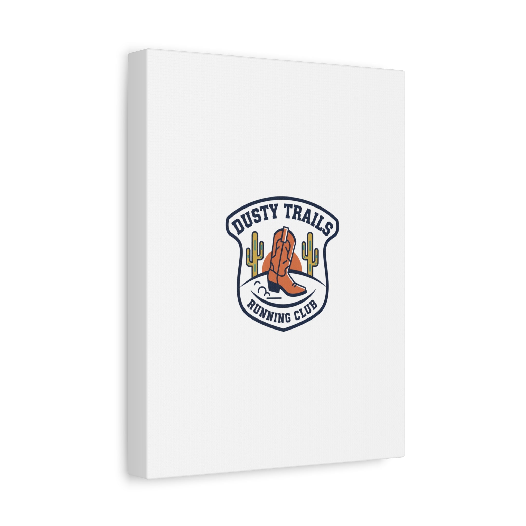 Dusty Trails Running Club Canvas | Western Badge Typography, Rustic Emblem