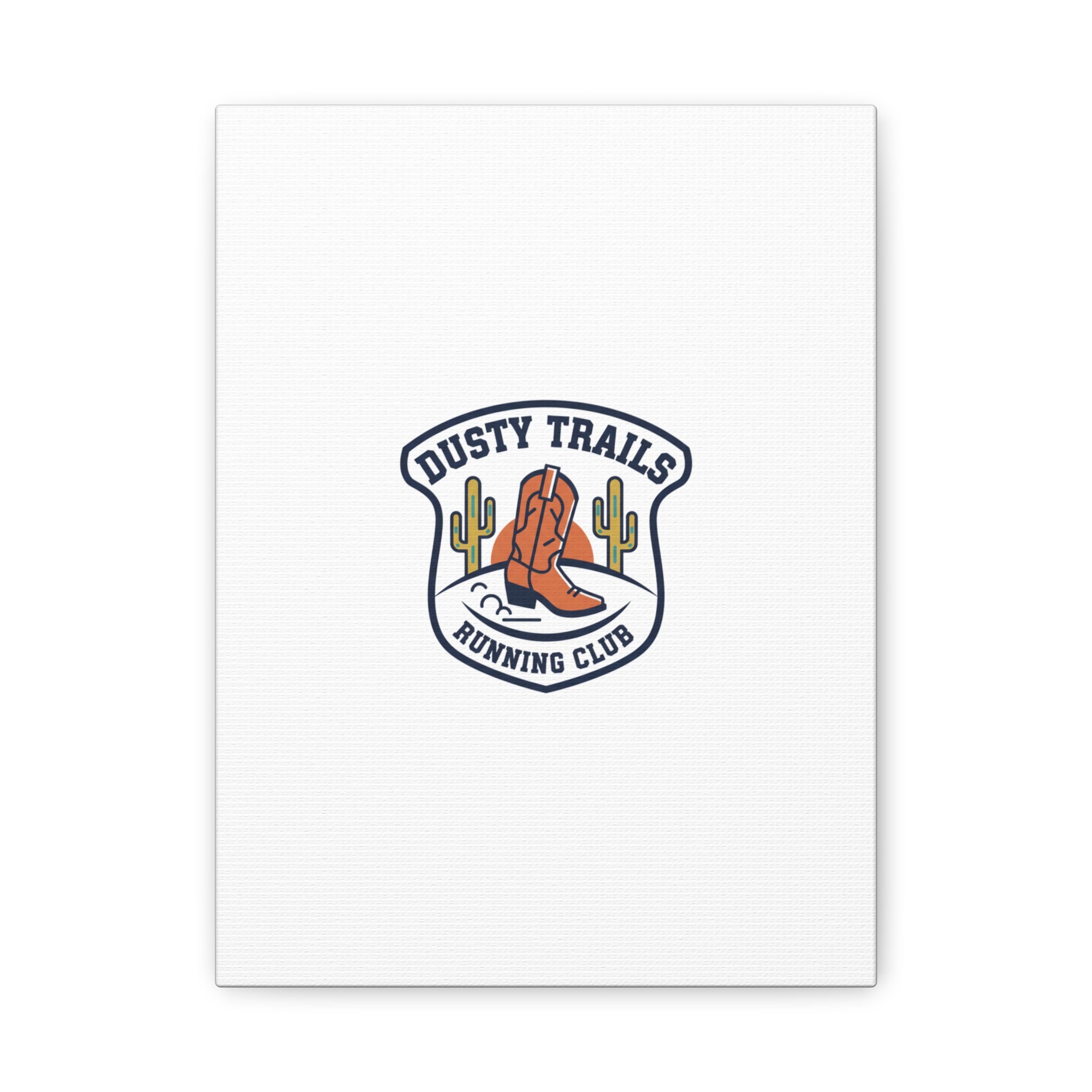 Dusty Trails Running Club Canvas | Western Badge Typography, Rustic Emblem