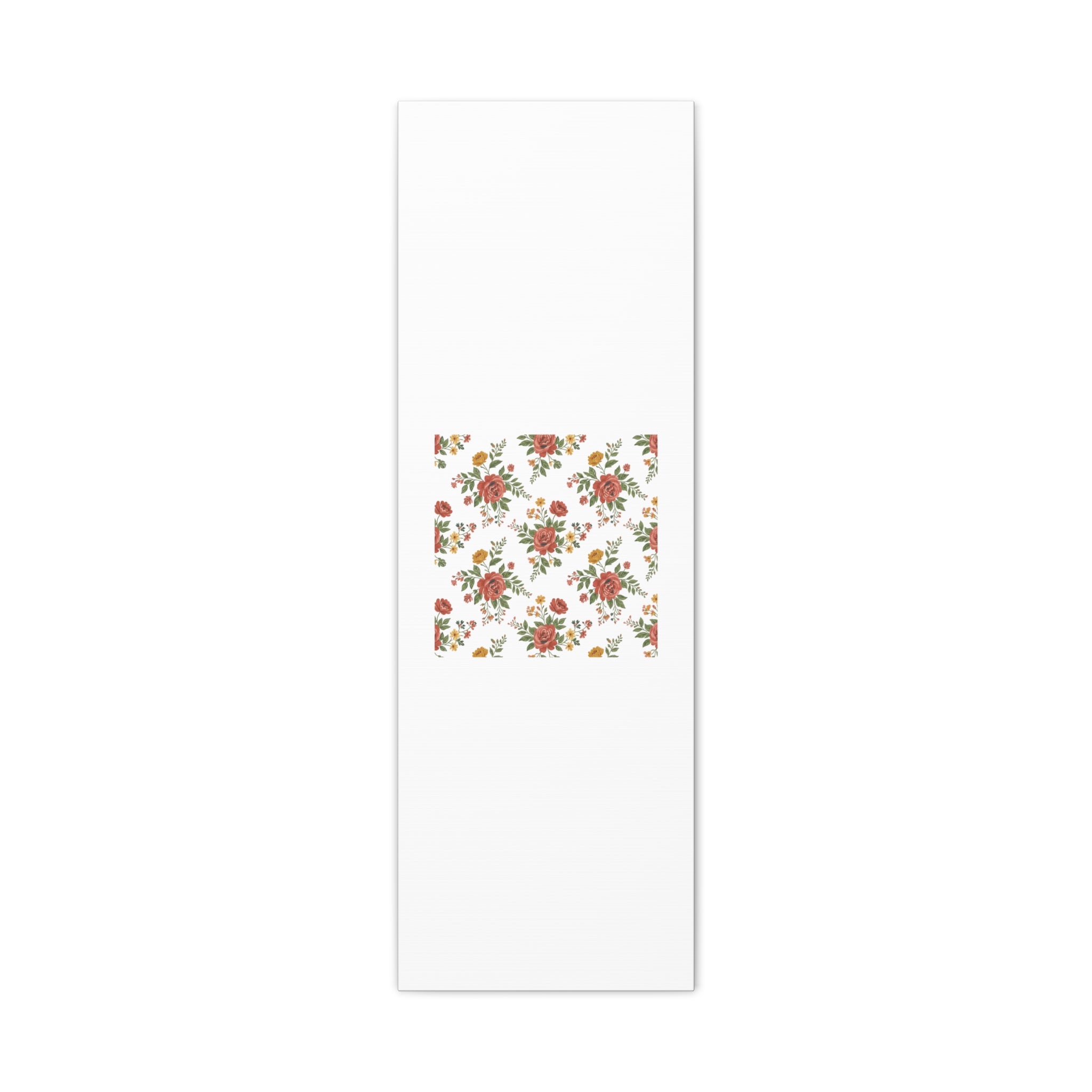 Rustic Floral Pattern Matte Canvas, Stretched | Folk Repeat Cottage Floral Print
