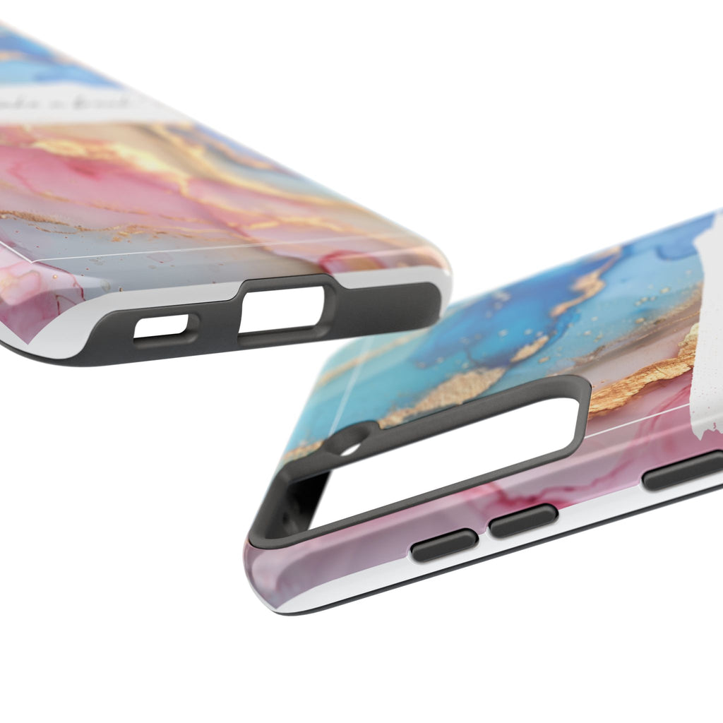 Marbled Gold Accent Tough Phone Case — "It's Okay to Take a Break" Protective Cover