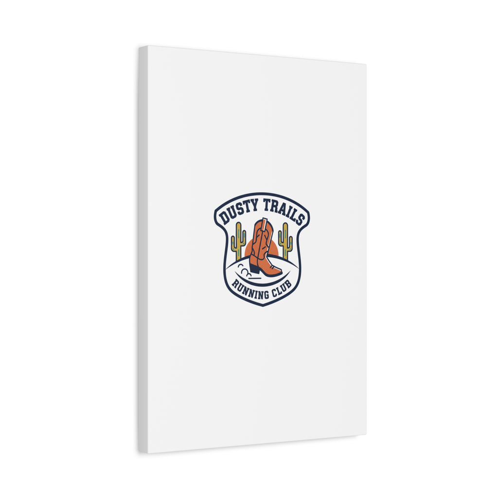 Dusty Trails Running Club Canvas | Western Badge Typography, Rustic Emblem