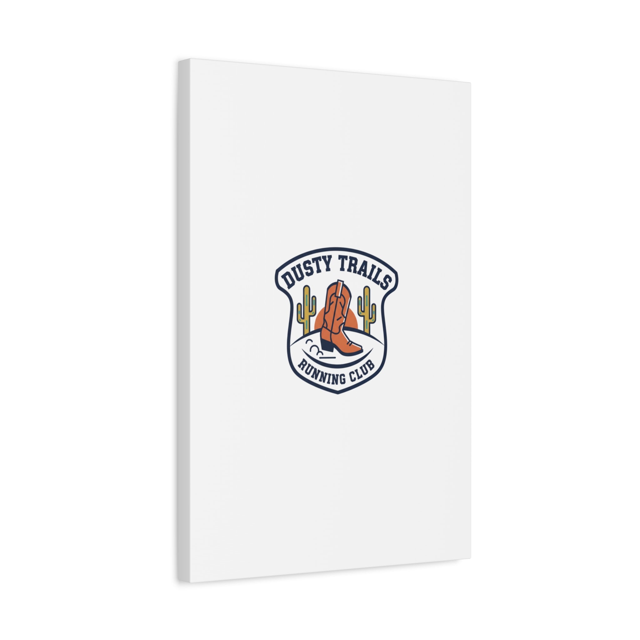 Dusty Trails Running Club Canvas | Western Badge Typography, Rustic Emblem