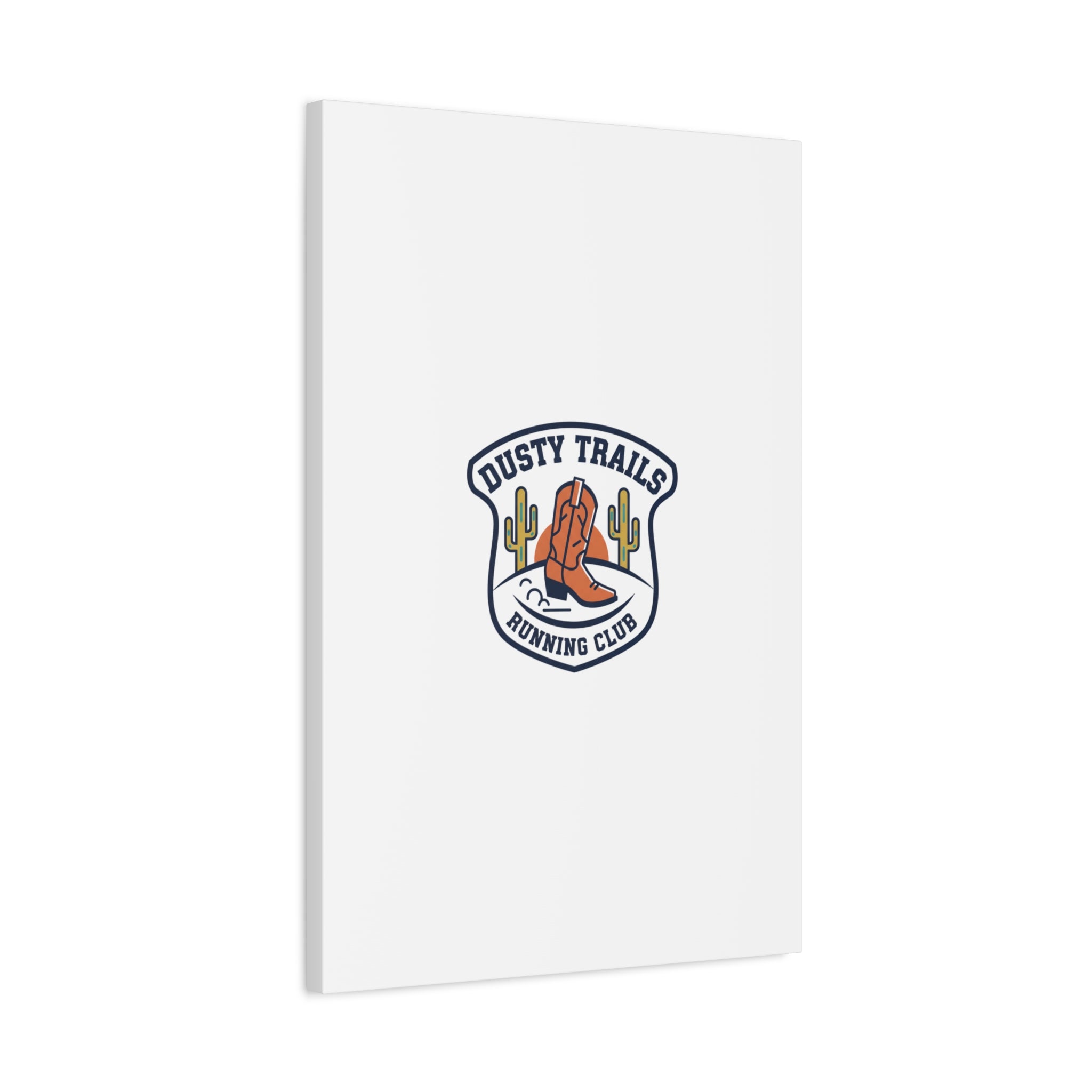 Dusty Trails Running Club Canvas | Western Badge Typography, Rustic Emblem