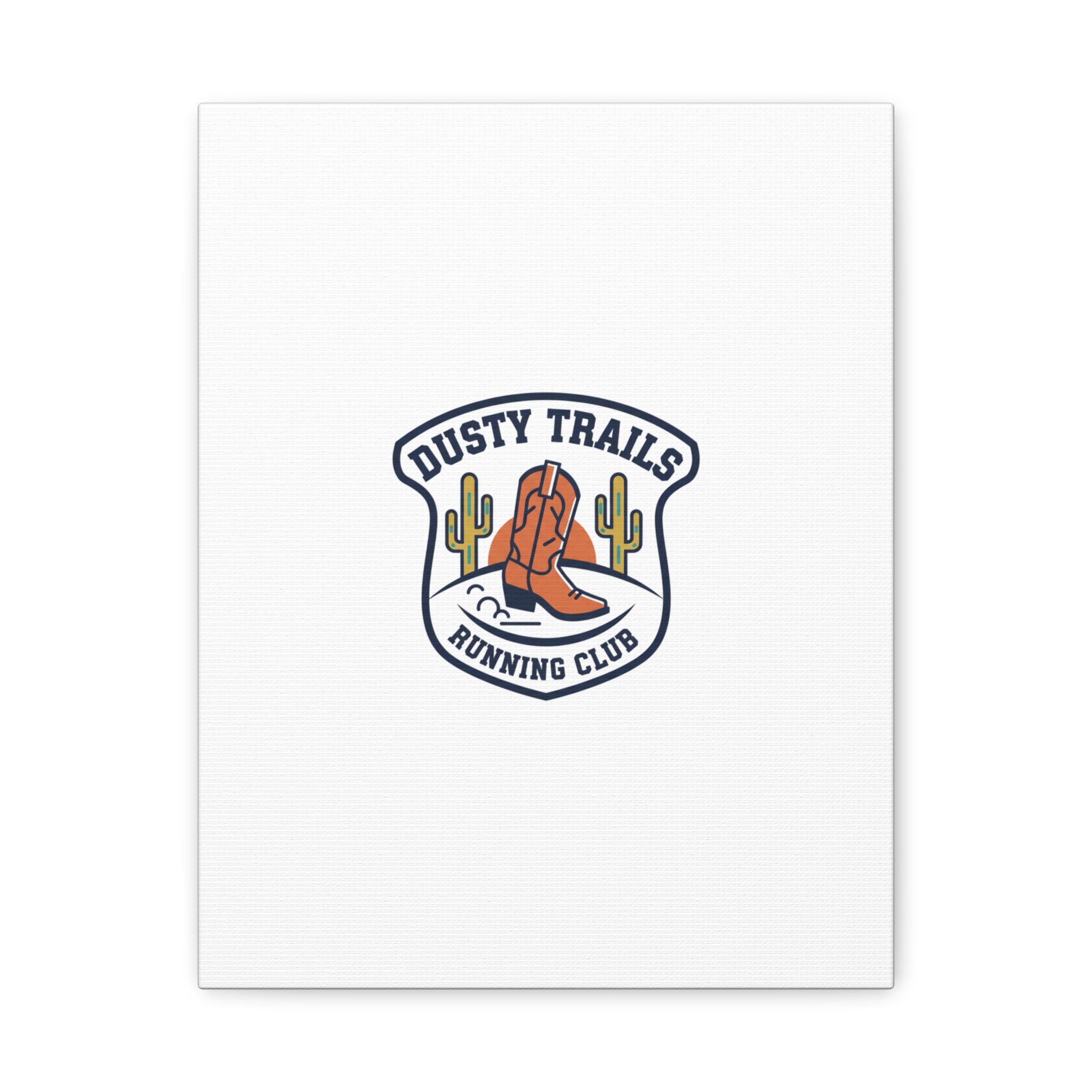 Dusty Trails Running Club Canvas | Western Badge Typography, Rustic Emblem
