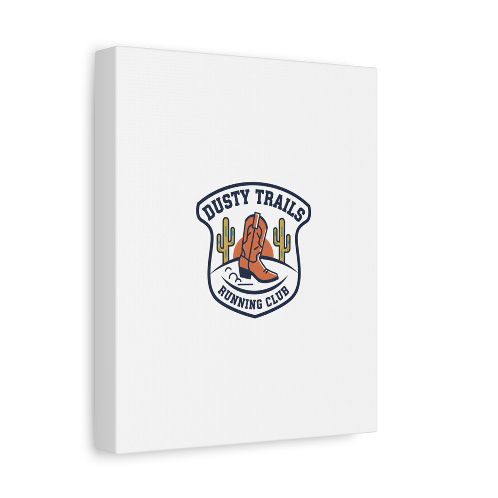 Dusty Trails Running Club Canvas | Western Badge Typography, Rustic Emblem