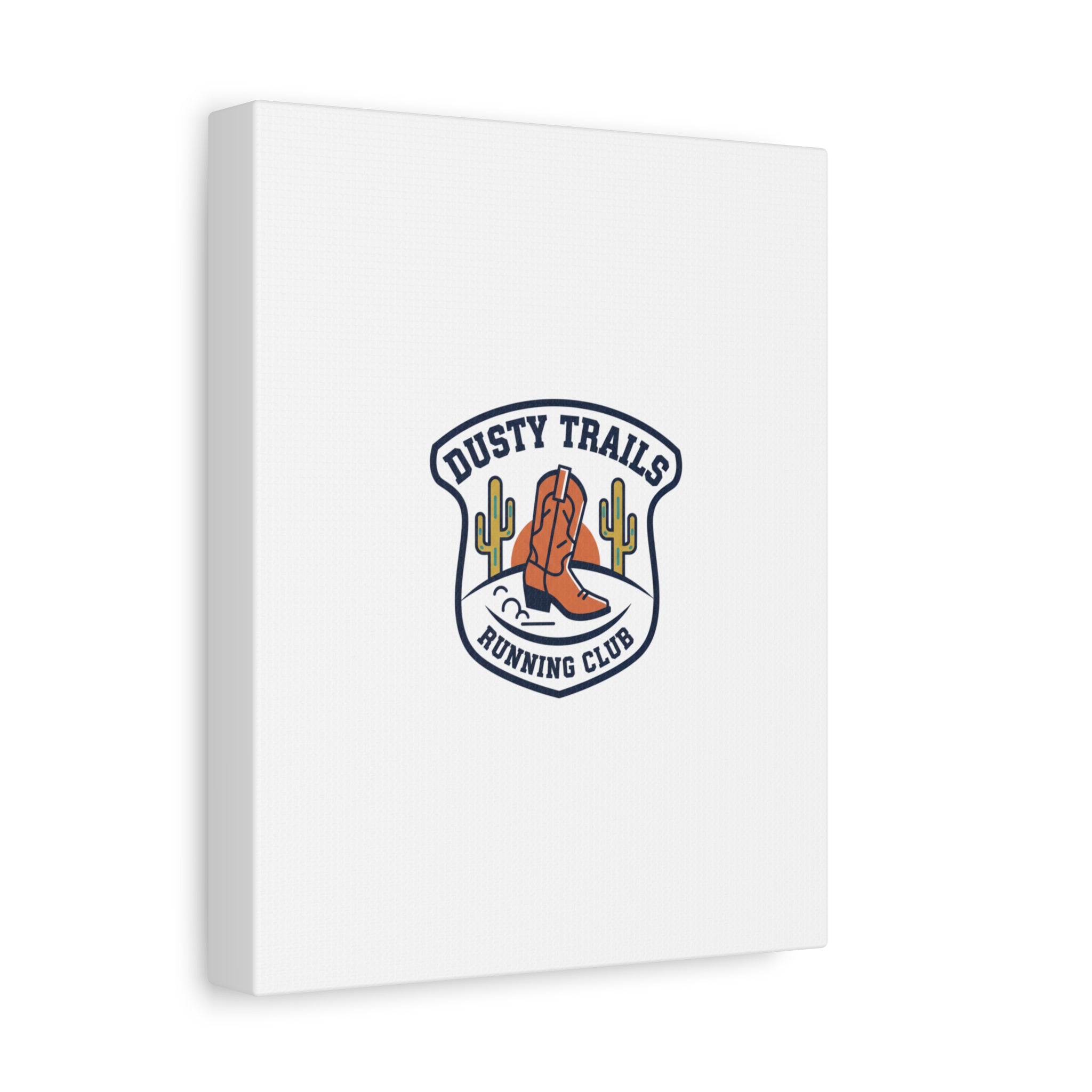 Dusty Trails Running Club Canvas | Western Badge Typography, Rustic Emblem