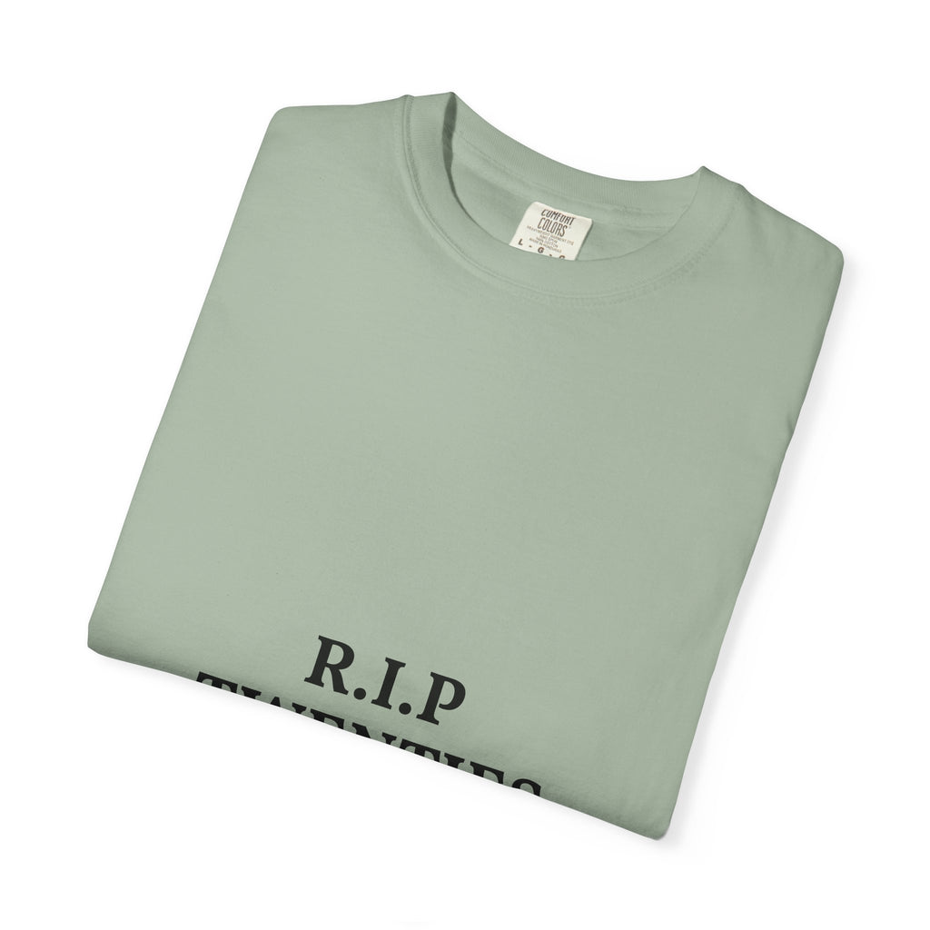R.I.P. Twenties Tee — Funny 20s Milestone T-Shirt
