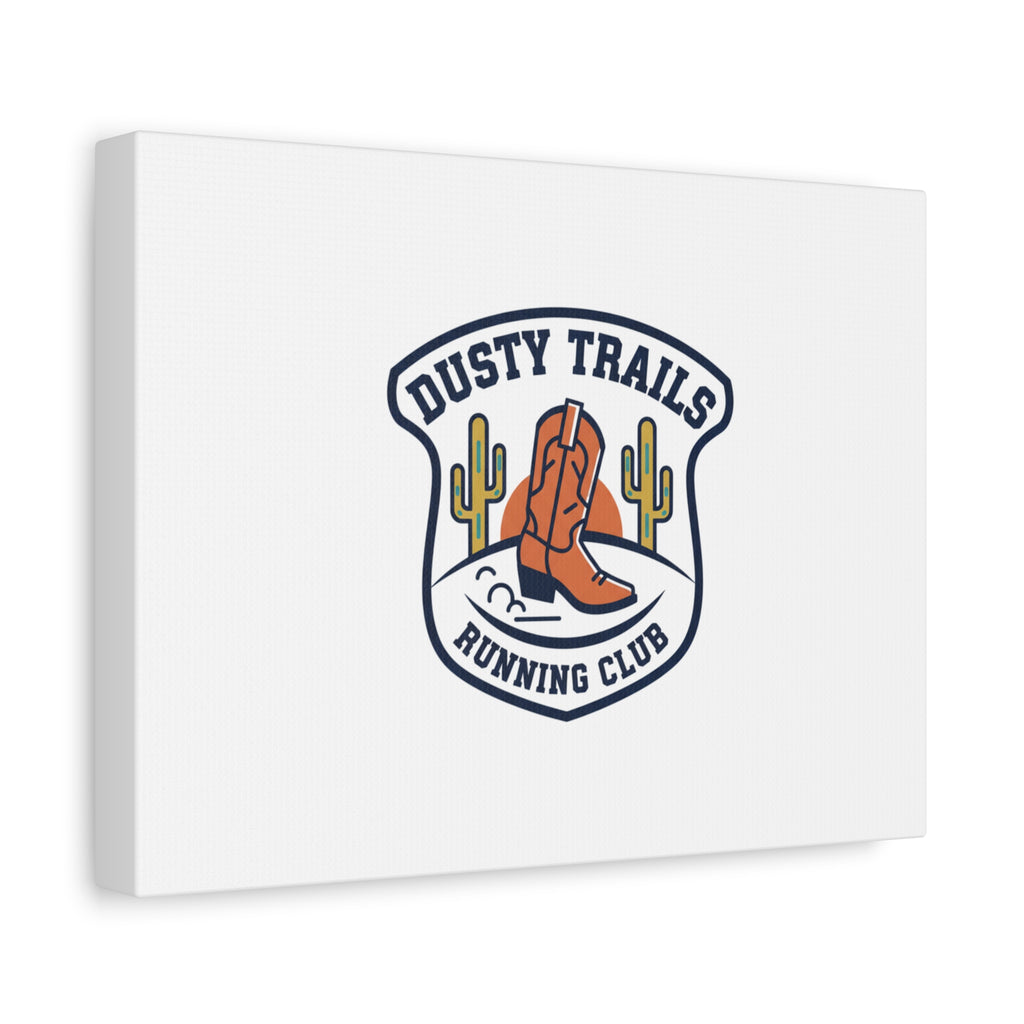 Dusty Trails Running Club Canvas | Western Badge Typography, Rustic Emblem