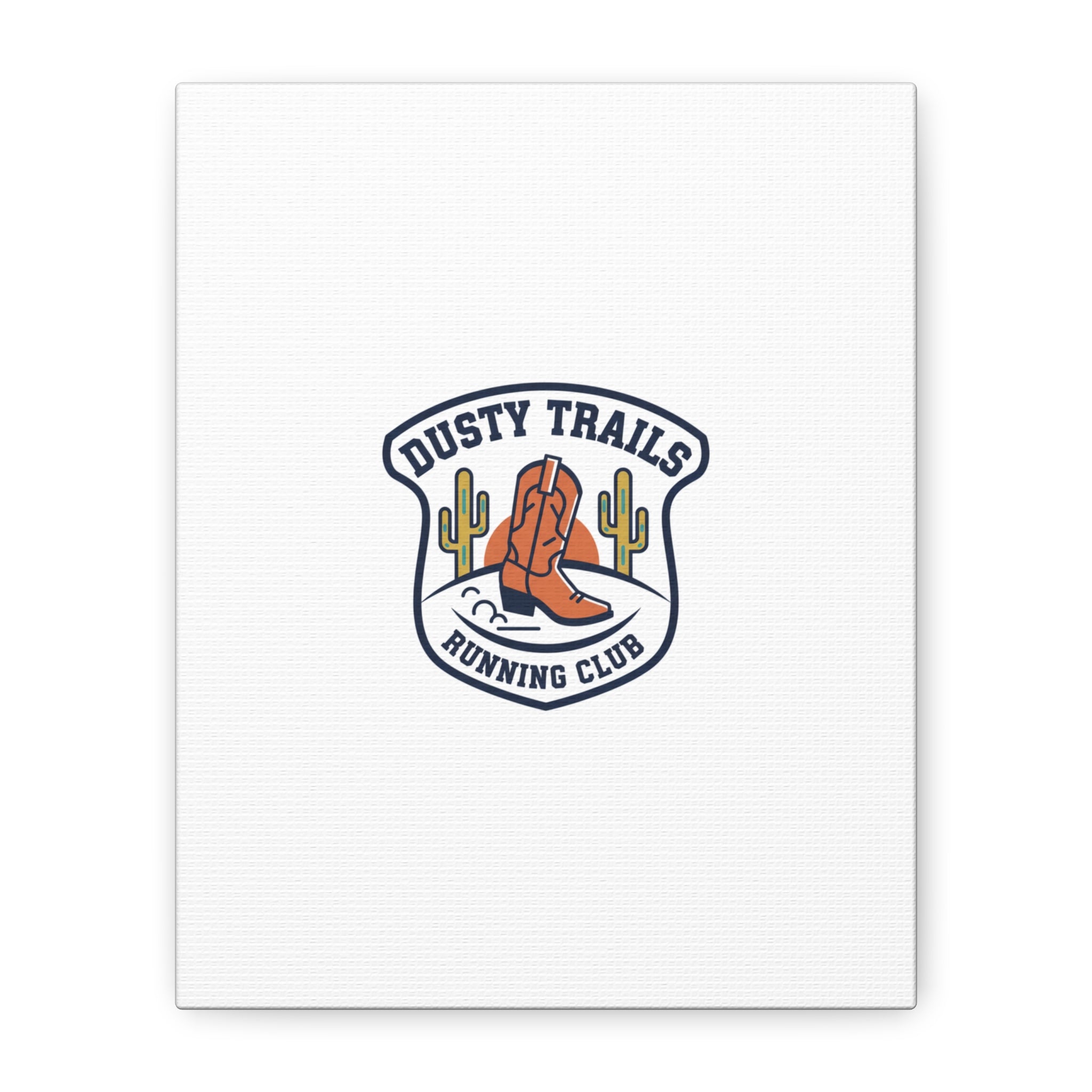 Dusty Trails Running Club Canvas | Western Badge Typography, Rustic Emblem