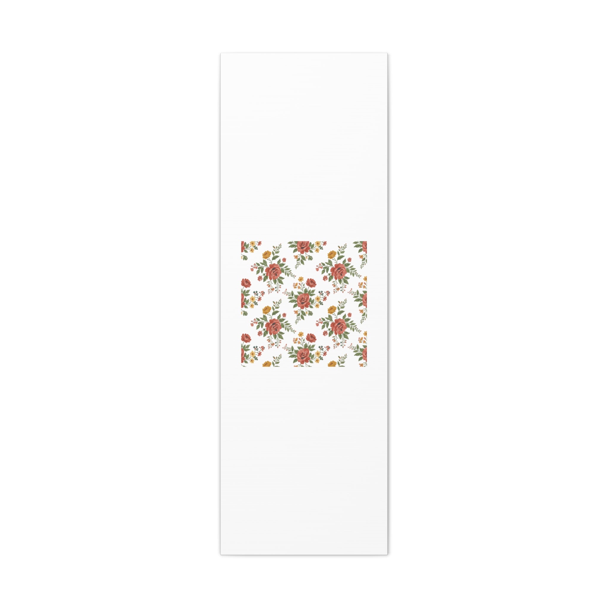 Rustic Floral Pattern Matte Canvas, Stretched | Folk Repeat Cottage Floral Print