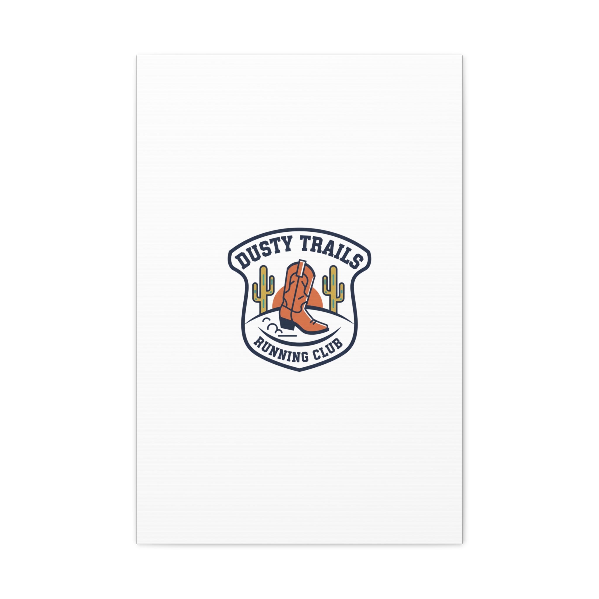 Dusty Trails Running Club Canvas | Western Badge Typography, Rustic Emblem