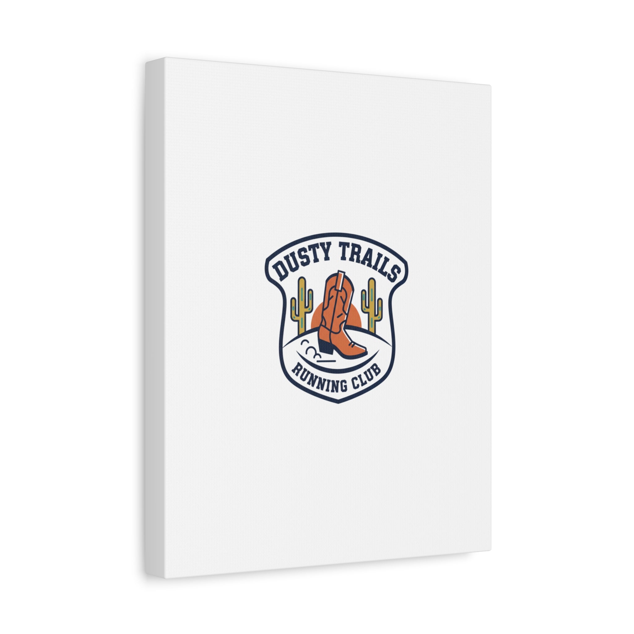 Dusty Trails Running Club Canvas | Western Badge Typography, Rustic Emblem