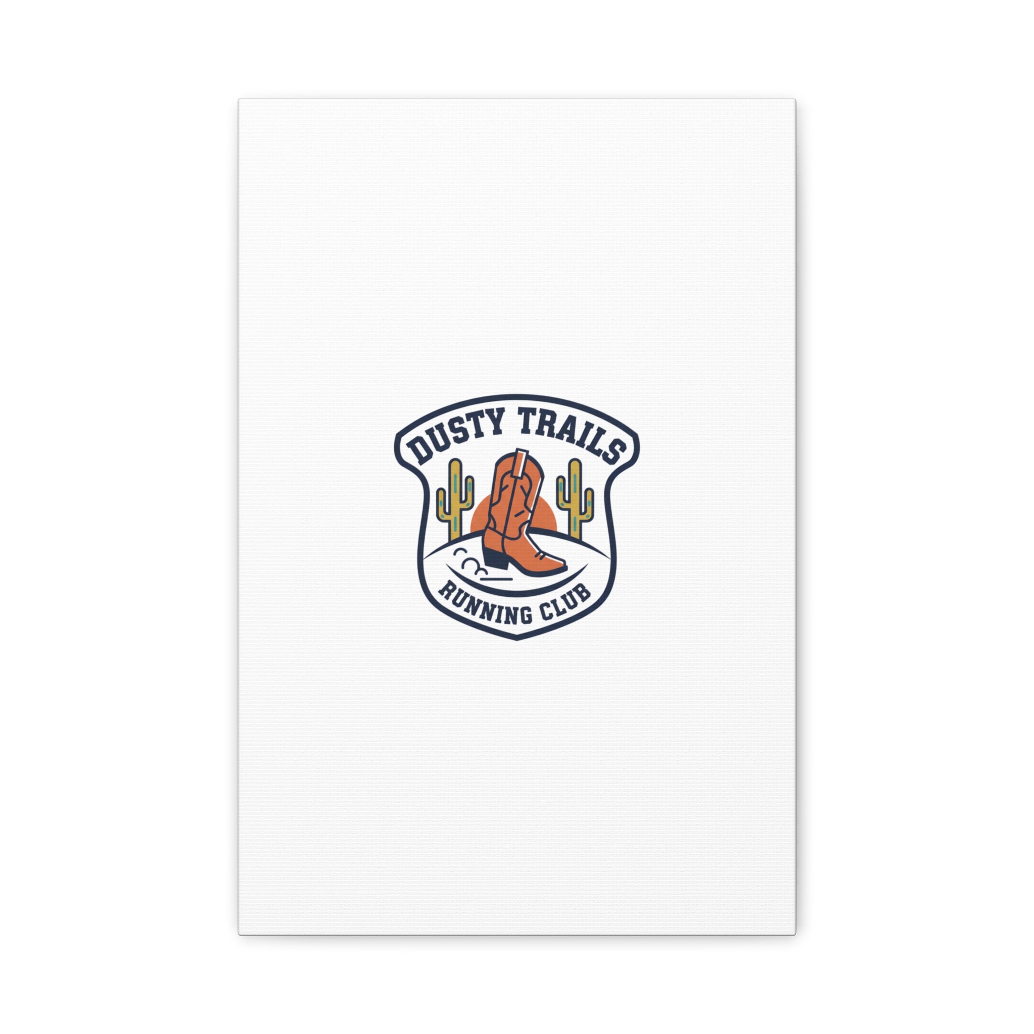 Dusty Trails Running Club Canvas | Western Badge Typography, Rustic Emblem