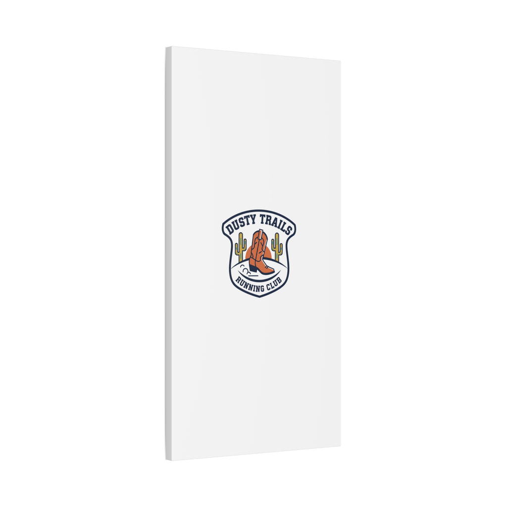 Dusty Trails Running Club Canvas | Western Badge Typography, Rustic Emblem